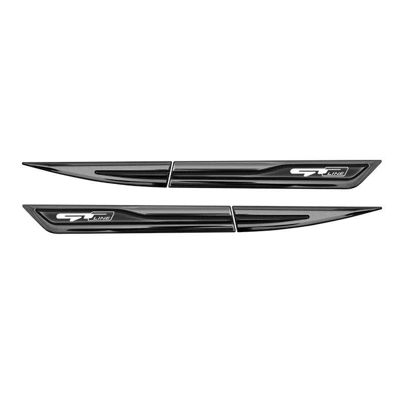 BTNPY1 GT Line Emblem Metal Stickers for Kia K9 Forte Ceed Cerato Rio K3 K5 Car Side Wing Fender Decals Body Exterior Accessories