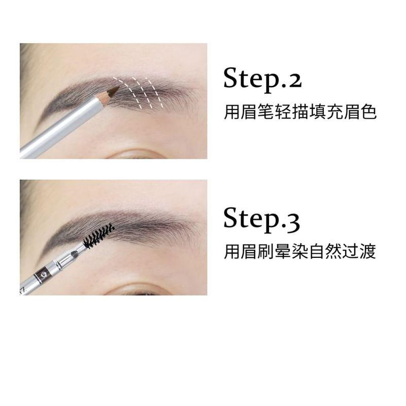 Eunarz - Dual-Ended Wooden Sketch Eyebrow Pencil - 2 Colors
