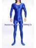 High Elastic Glossy Unisex Full-Body Jumpsuit - Large Size, Silky Luster, European & American Style, Sexy & Transparent, Smooth (Model 7076)