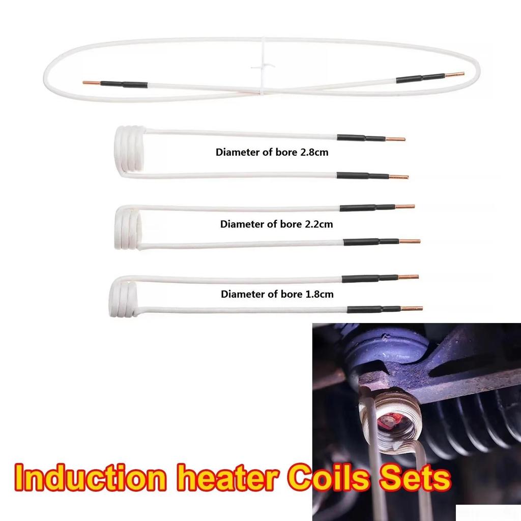 4-Piece Induction Bolt Heater Coils - Flameless Magnetic Heating Tool for Car Repair
