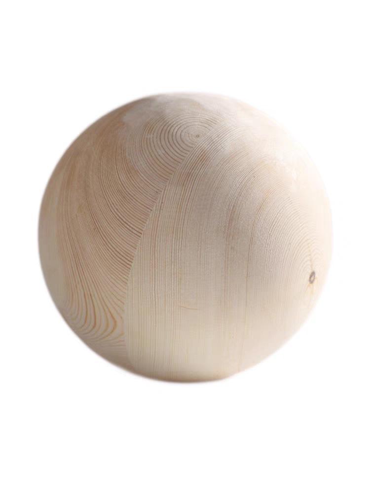 Large Solid Hardwood Round Ball – Pine, Oak, Ash