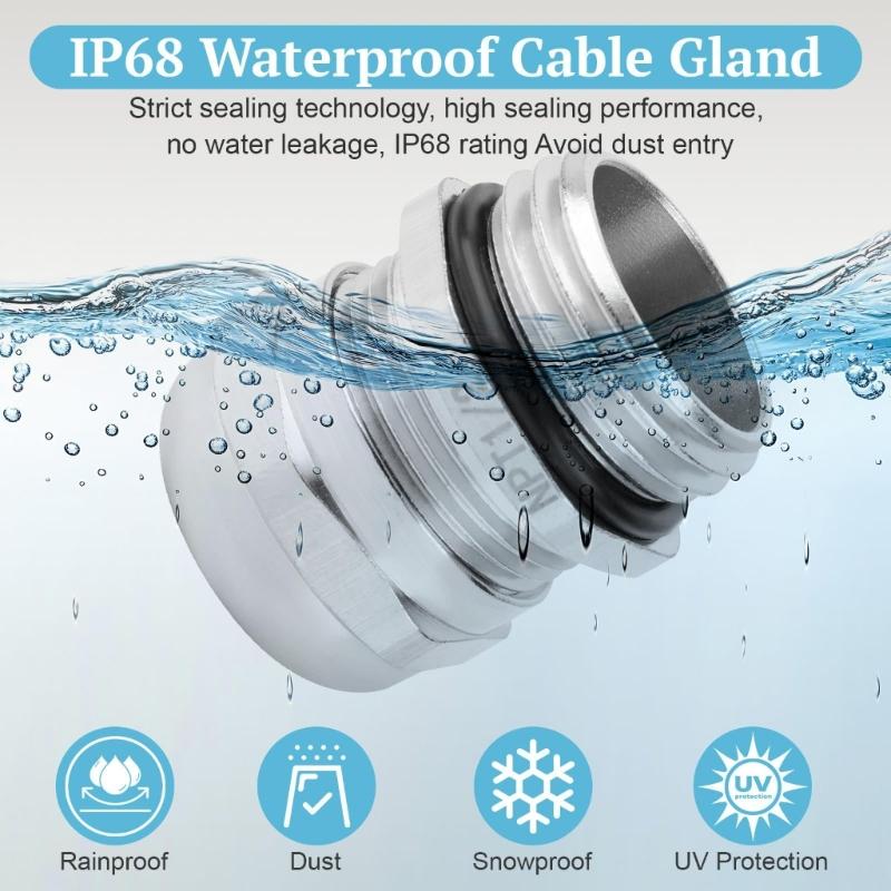 3pcs Erosion Resistant Cable Connector Quick Install Waterproof Fitting for Commercial Building Electrical Projects