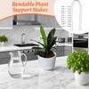 Plant Support Stakes Flower Stakes Bendable Metal Holder With Clips For Leaf Yard Greenhouse Landscape Lawn Orchid Vegetable