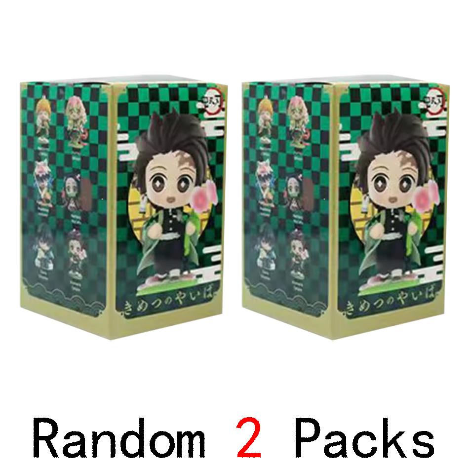 Anime Demon Slayer 6Pcs/Set Small Figure Boxed Character Multiple Combination Sets Cute Anime Toy Gift Collection Decoration PVC