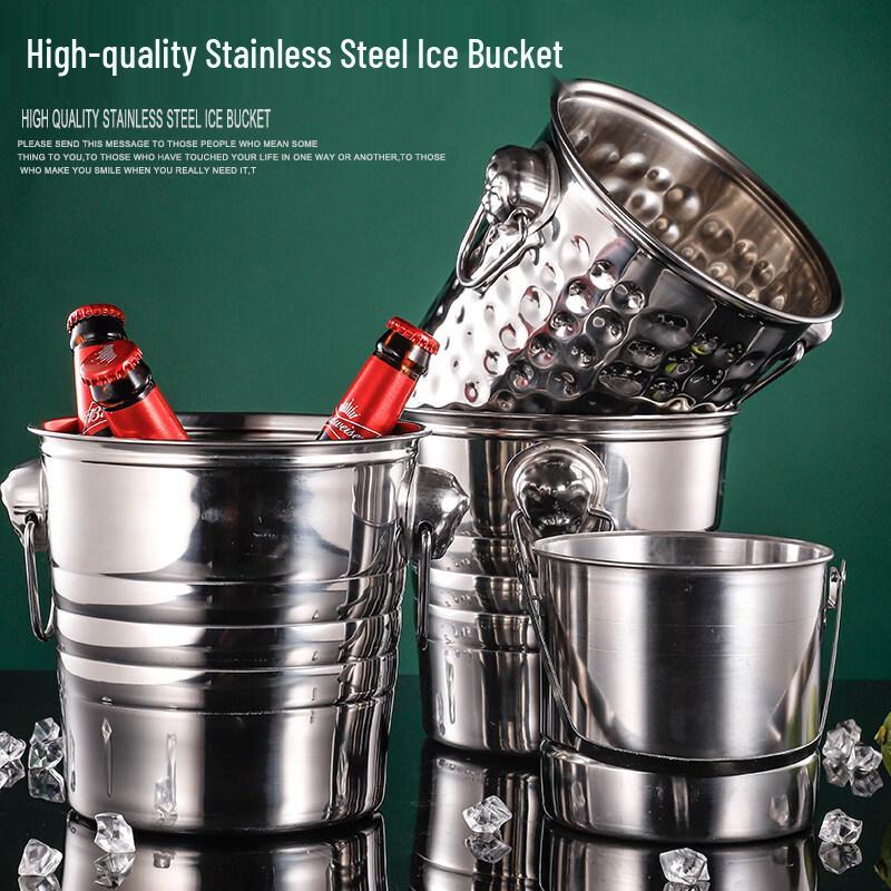 ZISIZ Stainless Steel Tiger Head Ice Bucket