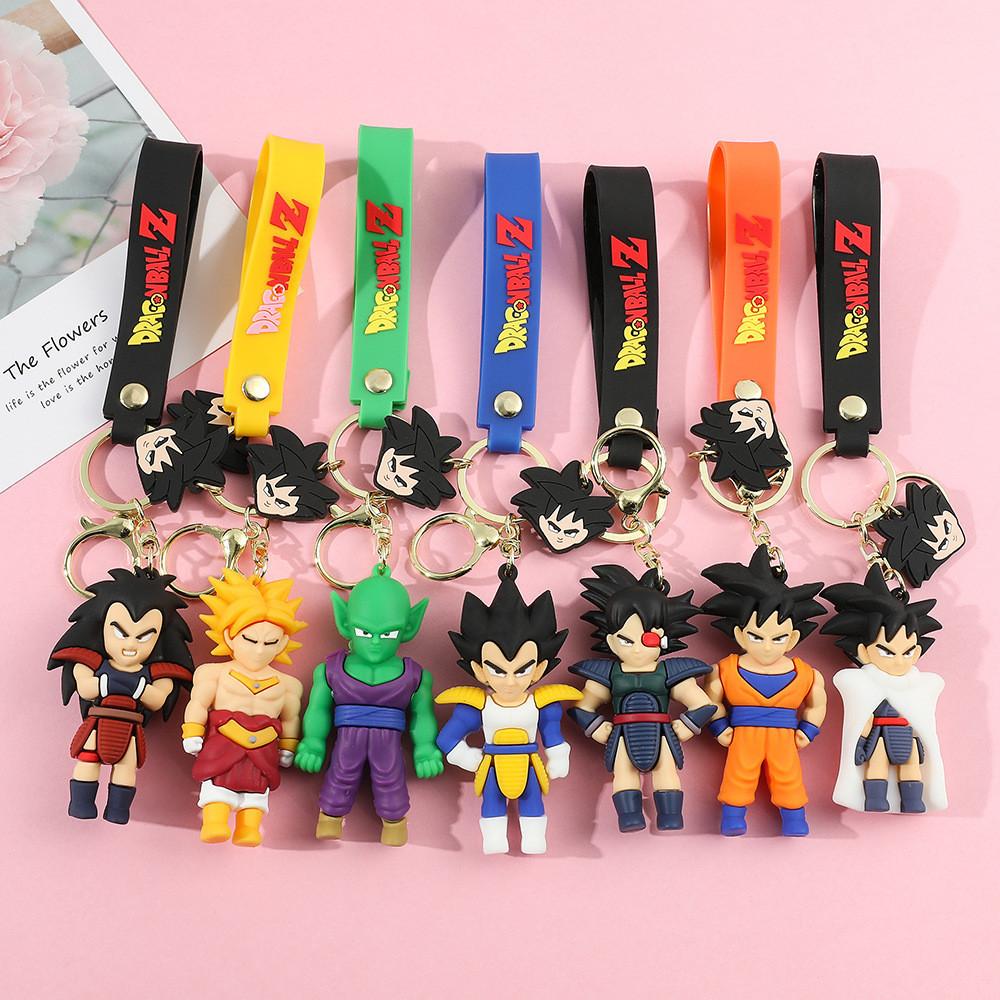 Adorable Sun Wukong Dragon Ball Keychain Anime Car Bag Charm Silicone Gift
