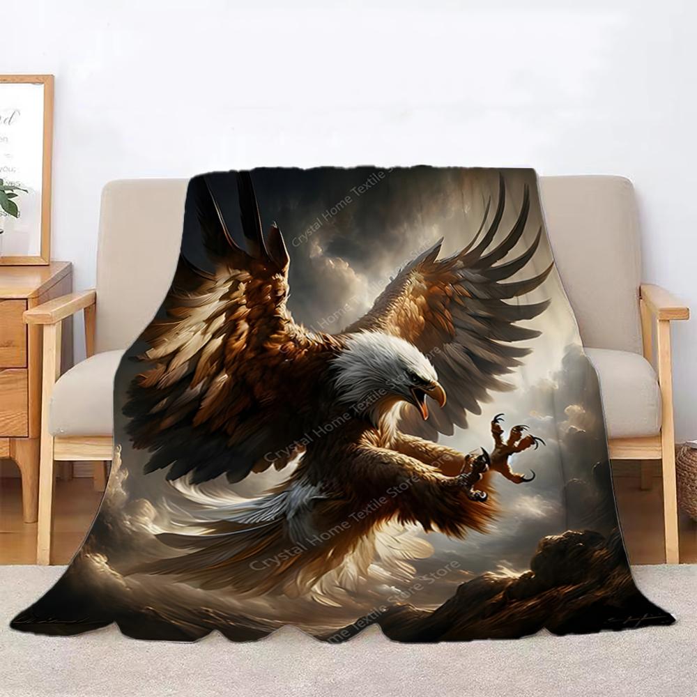 Eagle Design Soft Flannel Blankets,Keep Warm Throw Blanket Comfortable Blanket for Picnic Beds Sofa Home Bedroom Cover Kids Gift