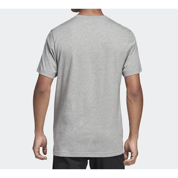 adidas T Shirts Men's Gray Crew Neck Moderate Straight Fit DV3051