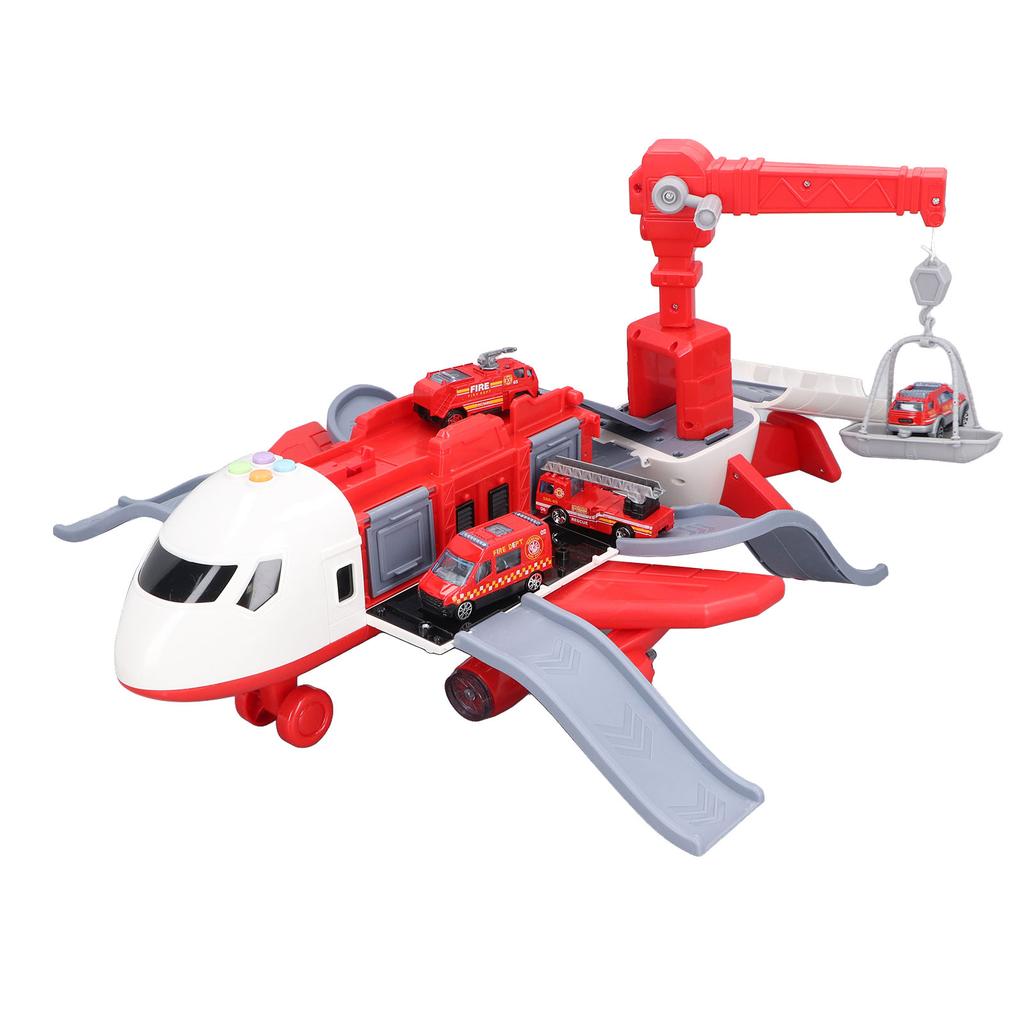 Toy Airplane Model High Simulation Anti Fall Multifunctional Plane Toy with Car Model for Kids