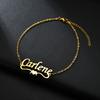 Atoztide Customized Bracelet Personalized Special Chain Nameplate Women Kids Stainless Steel Gold Color Bangle Chrismas Gift