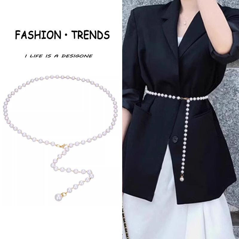 Elegant Pearl Waist Chain For Women With Tassel Decor Suitable For Summer Dresses