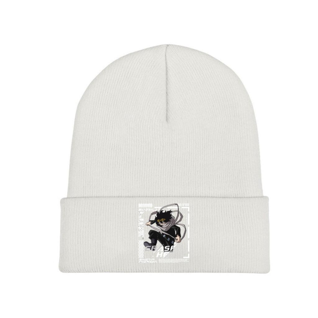 Eraser Head Aizawa Shouta My Hero Academia Aesthetic Anime Knitted Hat Women's Unisex's Skullies Beanies Winter Hat Hip Hop Caps