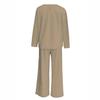 2025 Spring Ice Silk Stretch Pajama Set - Women's Loose Long Sleeve Top & Pants