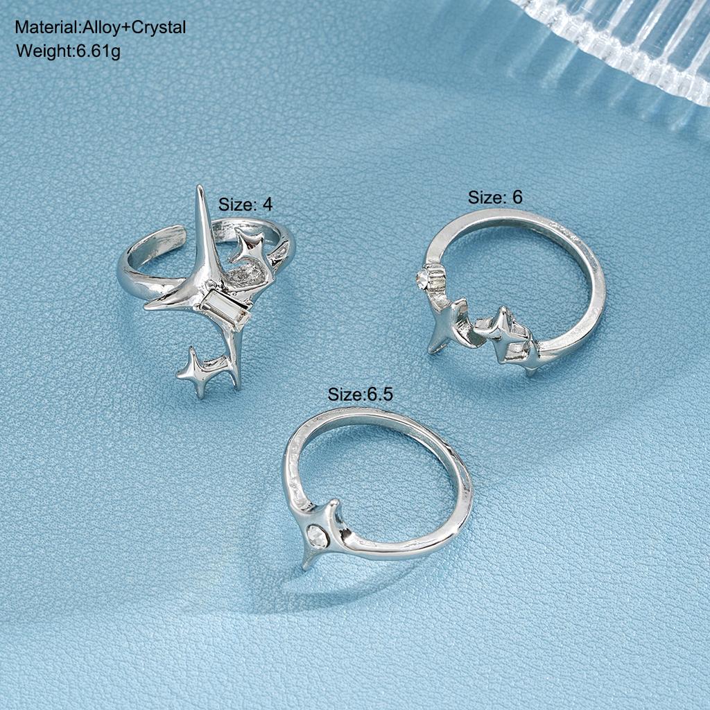 Couple Joint Ring Inlaid with Zircon Texture, Fashionable and Personalized Ring