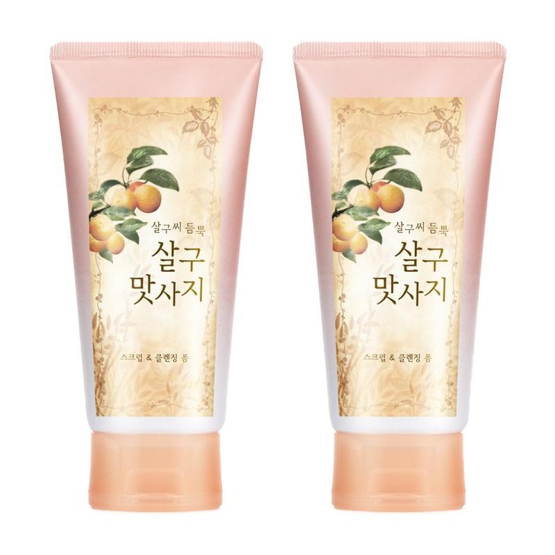LG Household & Health Care Apricot Scrub & Cleansing Foam, 120g, 2 pcs