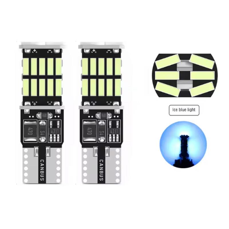 2pcs LED T10 W5W 4014 24/26SMD Bulbs Canbus No Error Interior Dome Lights High Power Auto Width Reading Lamp White Red Amber 12V