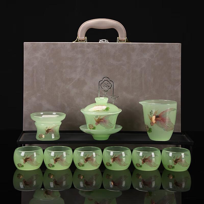Chaxun Dehua Glazed Kung Fu Tea Set - 14-Piece Gift Box