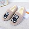 Winter new old Beijing cloth shoes velvet warm daily home indoor women's cotton slippers one foot cotton shoes