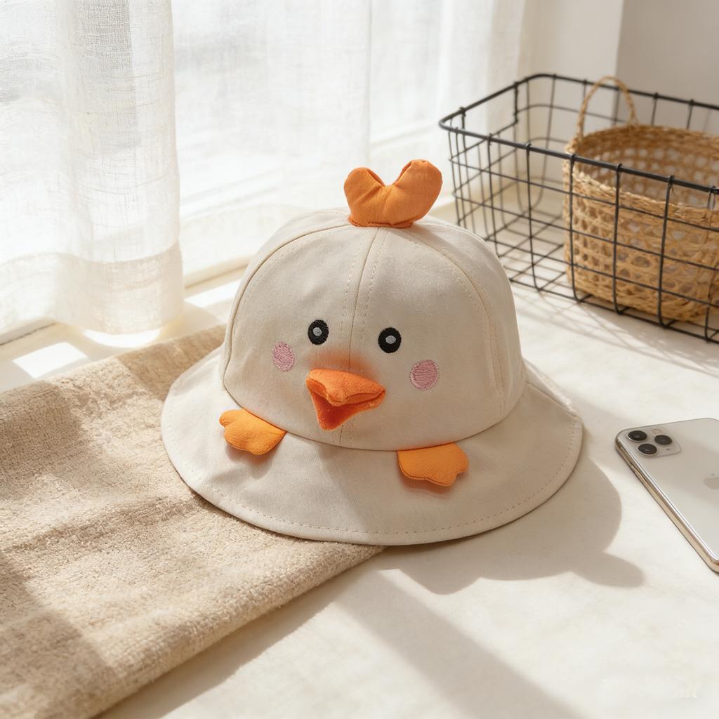 Baby Hat 50cm 1-3 Years Super Cute Little Yellow Duck Spring Summer Thin Sun Visor Cap Toddler Boys Girls Sunscreen Hat Trendy