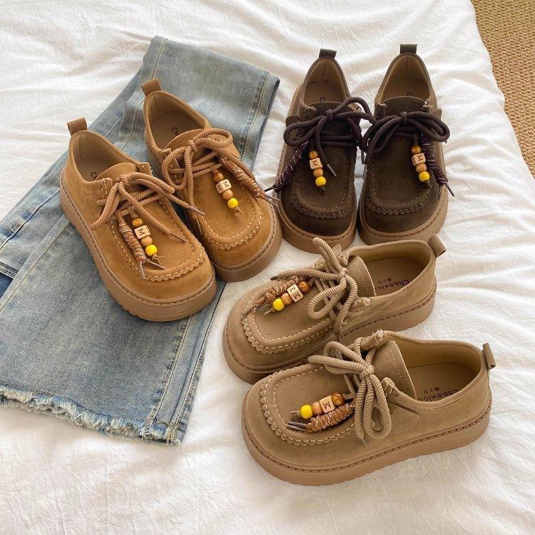 Scarpe pigre Doudou nuove scarpe autunnali a calzino scarpe casual retrò piattaforma rialzata Birkenstocks moda