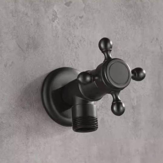 Vintage Solid Brass Jednouchwytowy kran do pralki ścienny kran wodny