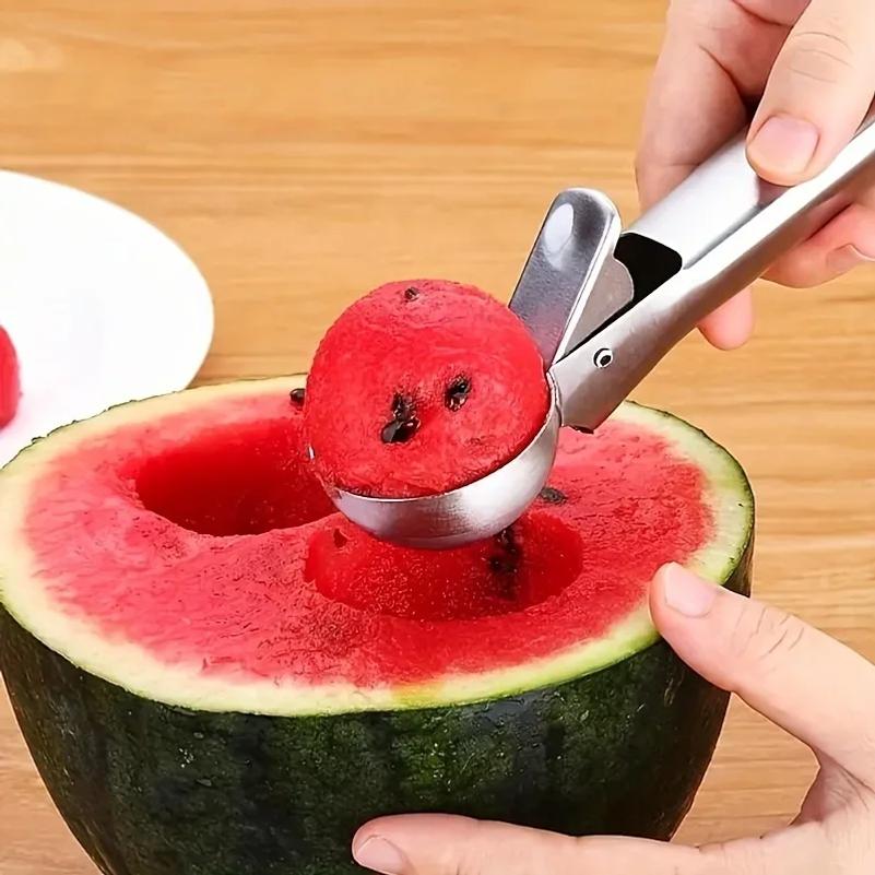 Multifunctional Ice Cream Scoops Stainless Steel Dual-Purpose Scoop Fruit Watermelon Spoon Ball Scoop Household Ice Cream Tools