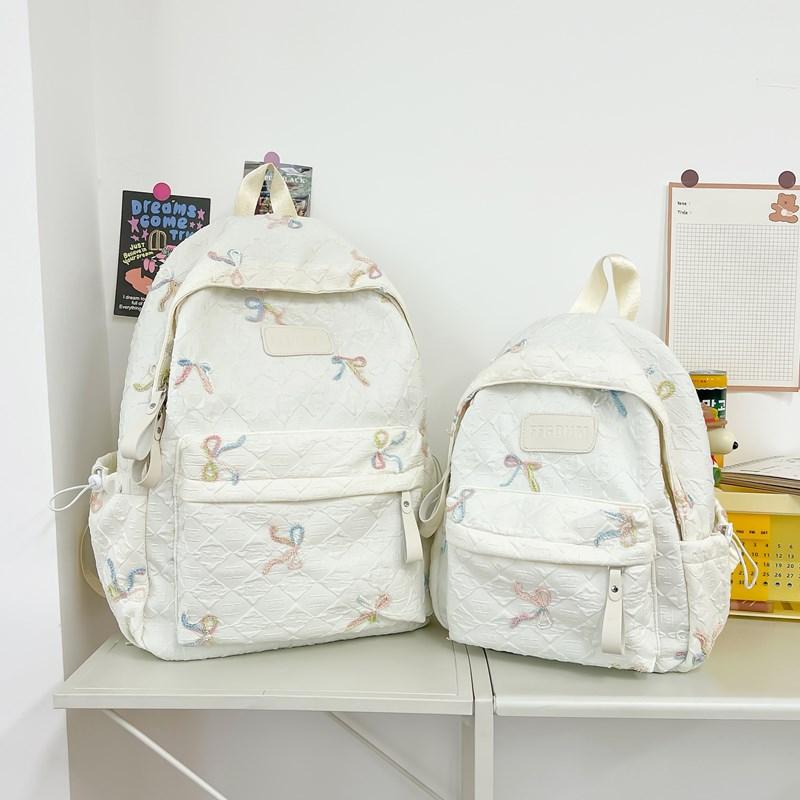 Women's Large Capacity Backpack Bow Commuter Student Schoolbag