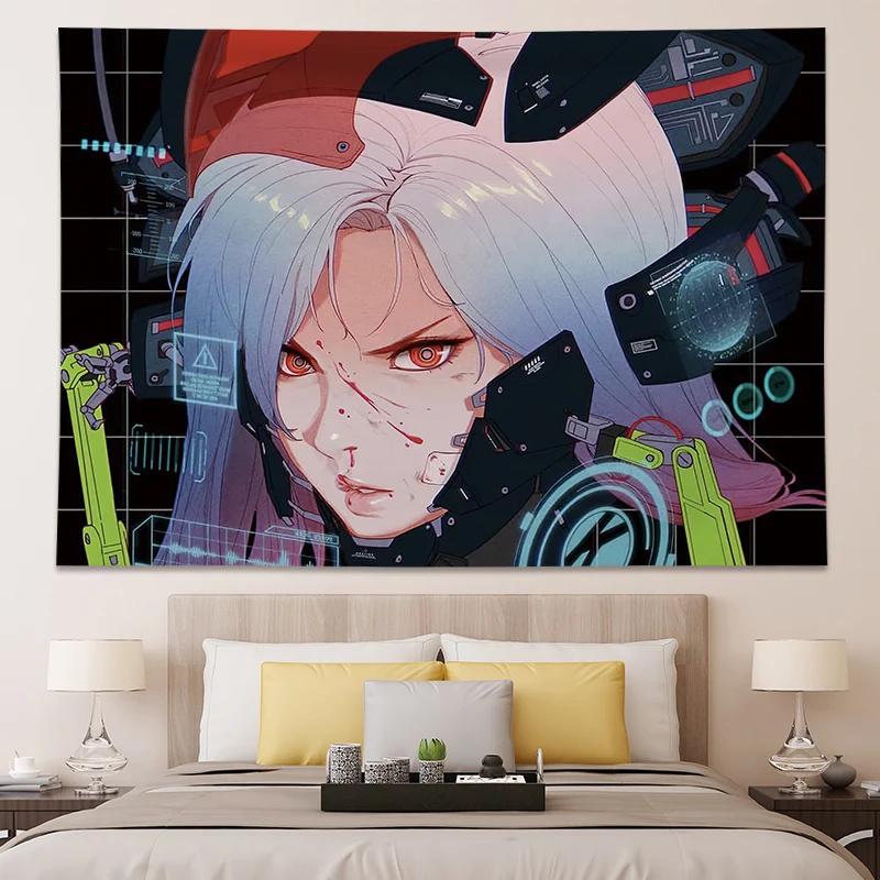 Japanese Teen Room Decoration Posters and Prints Kawaii  Anime Large Tapestry Bedroom Wall Murals Customizable