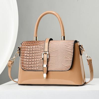 Neuankömmling Glänzendes Leder Damen Handtasche Hohe Qualität Damen Umhängetasche Messenger Bags PU Leder Damen Überschlag Schultertasche