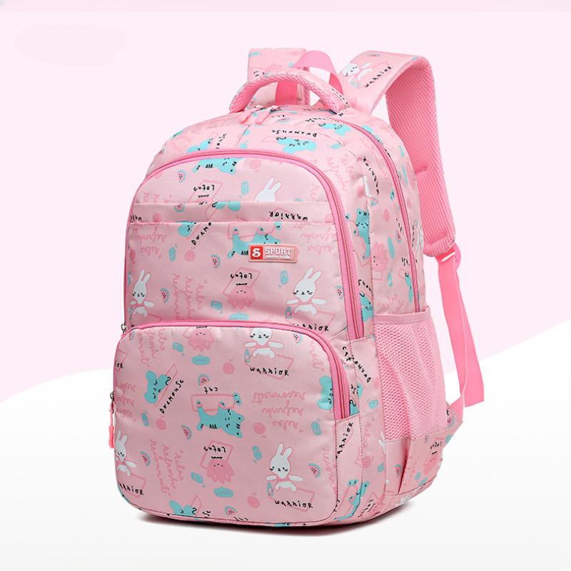 New Primary Student Schoolbag for Girls Grade 1-6  Sweet and Cute Children Backpack Lightweight Oxford Casual Knapsack Book Bag