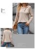 2025 Autumn Women's Solid Color Irregular Lapel Hoodie - European & American Style