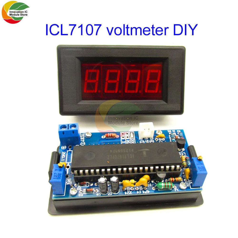 ICL7107 Voltmeter DIY Kit Parts DC 5V Digital Voltmeter Module E-learning Training Production Welding Exercise Parts Kit Diy