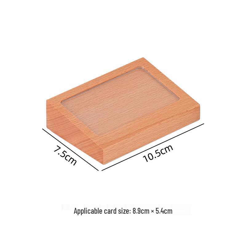Solid Wood Vertical Card Holder for Table Display