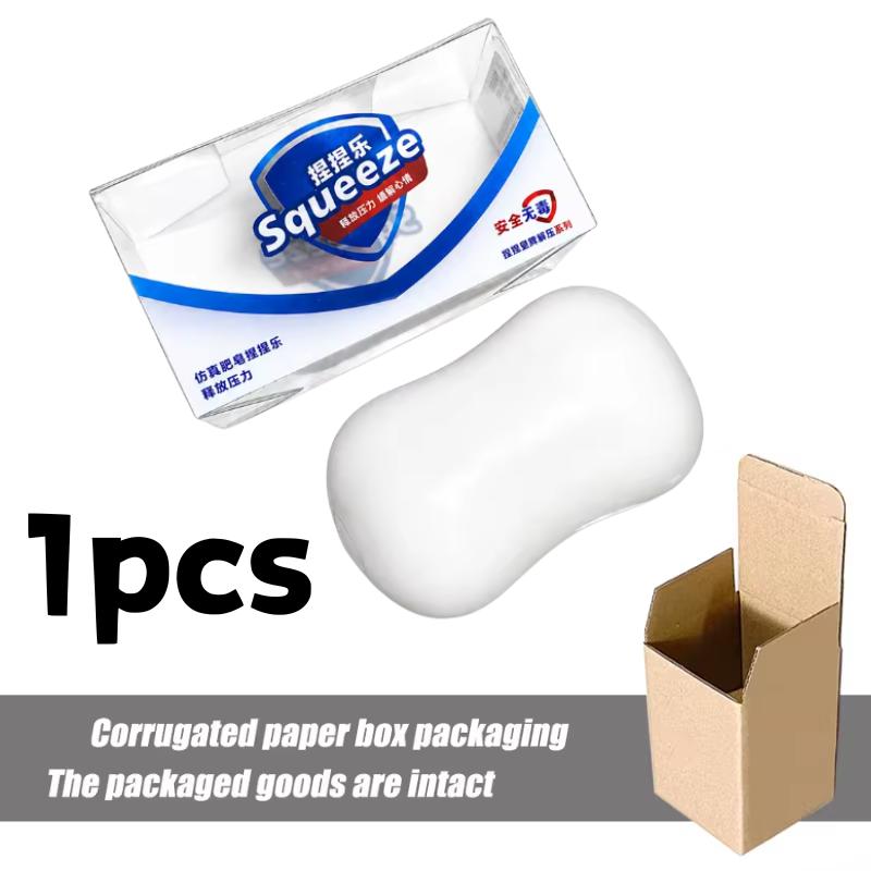 @Original Squishy Soap Slow Rebound Stress Relief Fidget Toy Soft Simulated Squeeze Anti Anxiety Decompression Relaxing Toys