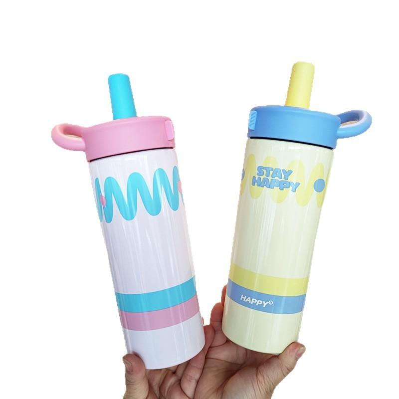 Cute Fashion Girls Insulated Stainless Steel Travel Mug With Handle For Office And Outdoors