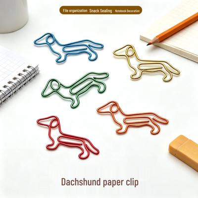 Looney Tunes Sausage Dog Metal Paperclip Brooch - Irregular Shape, Creative Cartoon Animal Office Supplies