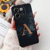 For Tecno Spark 30 5G KL8 Case Fashion Flowers Crown Luxury A-Z Letters Silicone Shockproof Cover For Techno Spark 30 5G Funda