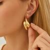 Striking Gold Metal Drop Earrings for Women Elegant