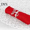 Zinc Alloy Napkin Rings Christmas Deer Ring, Elk Holder, Holiday Table Decorations Ring for Winter Party Festive Dining Decoration Elegant Settings