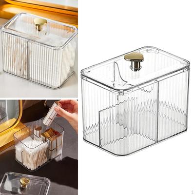 Bathroom Storage Organizer Dustproof Square Makeup Swab Holder Tool Box Container for