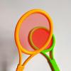 Badminton Rackets Balls Set Compact Lightweight Sturdy Handle Elastic Net Outdoor Indoor Sports Game for Kids Boys Girls