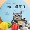 Bola de Borracha para Animais de Estimação para Cães e Gatos - Limpeza de Dentes, Dispensador de Comida, Brinquedo para Treino Molar