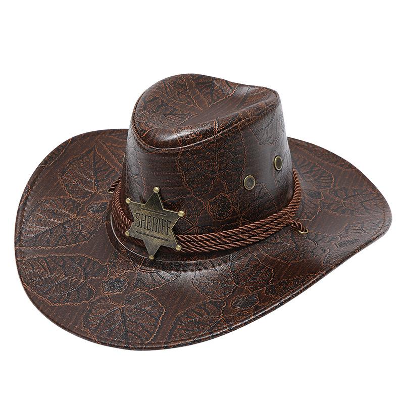 Western Cowboy Rider Hat Mongolian Prairie Hat Men's Ladies Sunscreen Sun Hat Summer Hat Outdoor Hiking Hat