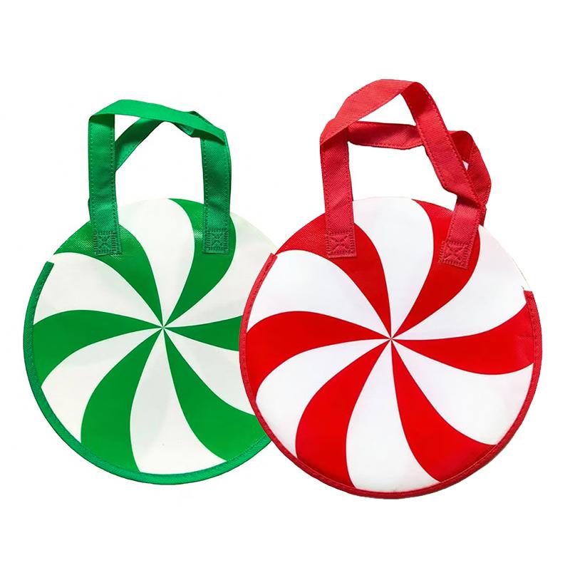 1/10PC Candy Cane-Shaped Birthdays Green & Red Striped Design Weddings Gift Bag Candy Cane Decorations 2 Colors