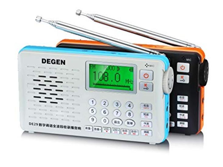 

DEGEN DE29 Spare Set Digital DSP Shortwave Portable BCL FM World Band 1500 Station Preset Recording and Voice Micro SD Card USB Sleep Large Japanese
