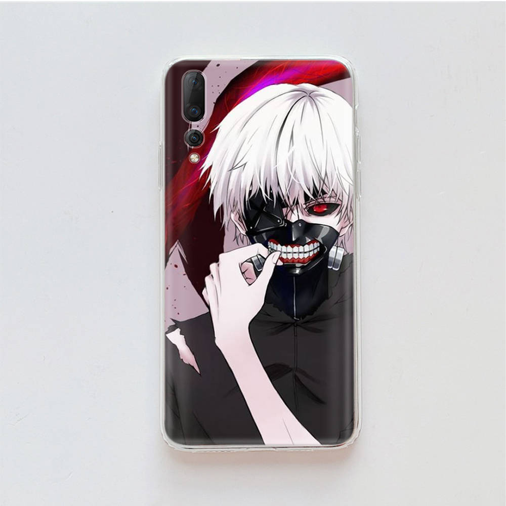 Transparente Hülle für Samsung A04 A14 A23 M33 M53 Realme 10 9 C35 C55 VIVO X80 Infinix Hot 30 Note 11 Tecno Spark 8P Pro W-53 Tokyo Ghoul