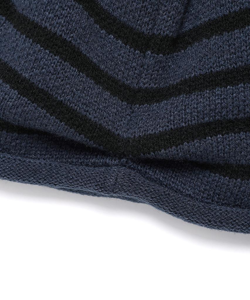 CAVISH Skull Cat Striped Beanie Navy(Cv2Ffuab32A)