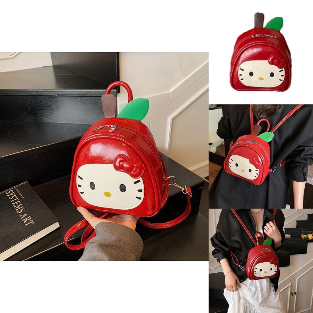 Adorable Hello Kitty Red Apple Design Mini Backpack For School