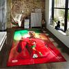 Football Star Designed floor mat, suitable as a non-slip mat for the living room or bedroom sofa