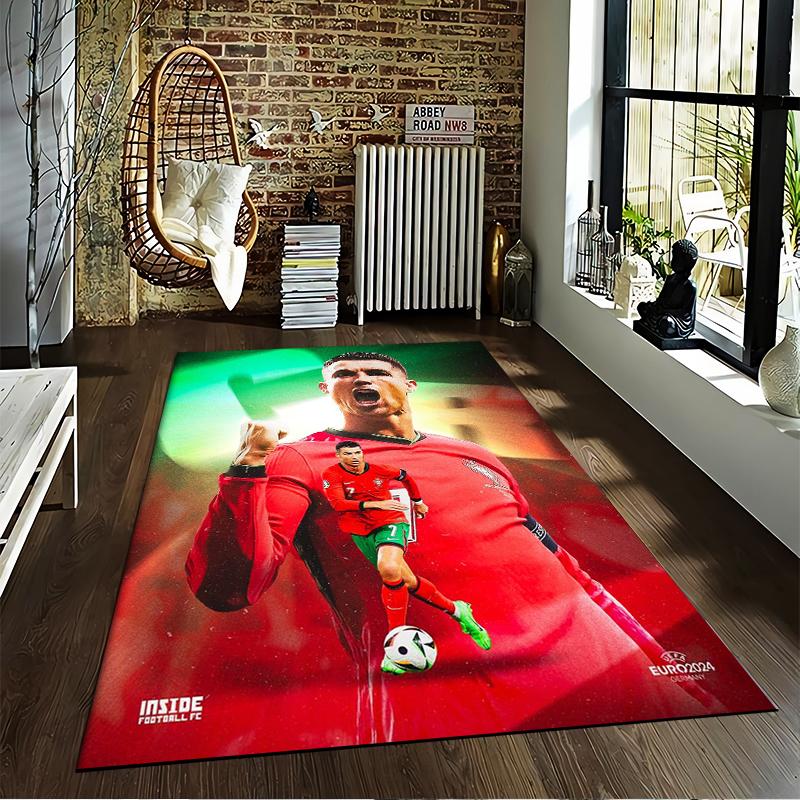 Football Star Designed floor mat, suitable as a non-slip mat for the living room or bedroom sofa